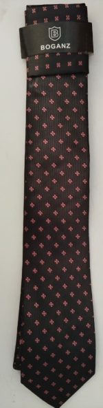 Fine Quality Tie - Black & Pink