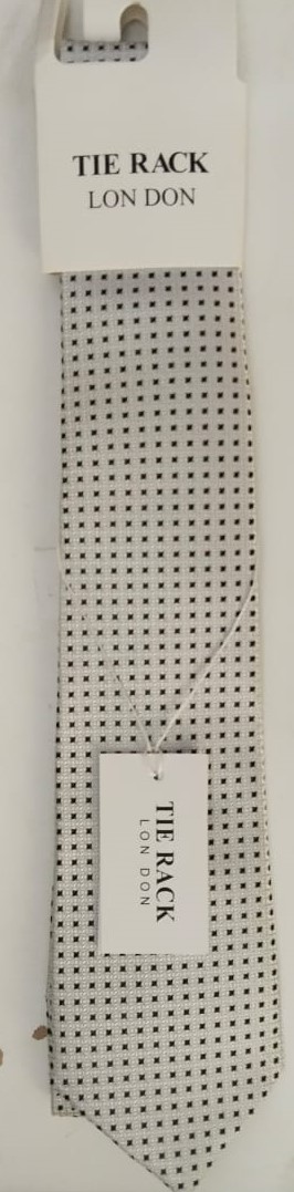 Fine Quality Tie - White & Black